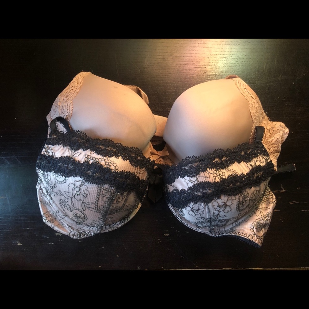 Savage X Fenty push-up bra and Victoria secret nude lace push-up bra 34C